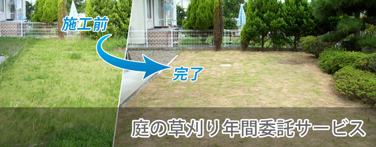 庭の草刈り年間委託サービス